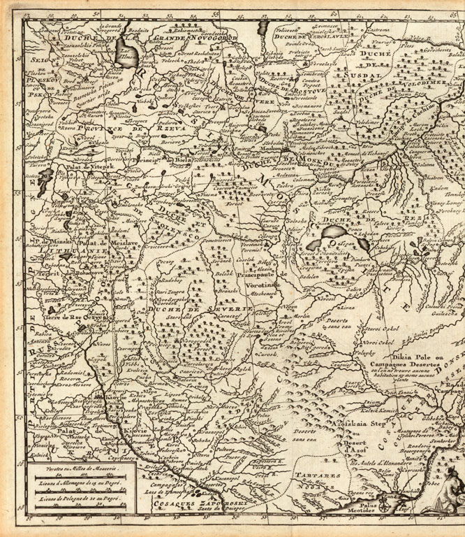 Карта Московского государсвта. 1729 год.