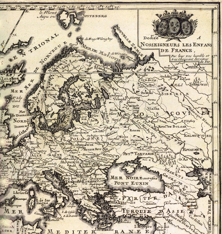 Карта Европы 1700