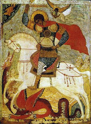 Святой Георгий. Икона 16 век.