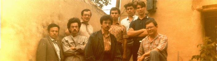 Костяк казанского отделения "Булгар Аль Джадид". Слева направо Салих Булгари, Рашид Булгари, Фаргат Булгари, Тагир Булгари. 1983 год.